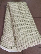 Nigerian french net Lace Jolin-10772 Embroidered Cord Lace Fabric with full beads for bridal dress 2024 - buy cheap