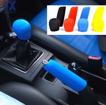 AX-perilla de cambio de marchas de silicona para coche, Juego de 2 piezas con cubiertas de freno de mano, funda de freno de mano, piel para Hyundai Solaris/Kia Rio/Nissan Qashqai 2024 - compra barato