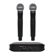 Lomeho-micrófono inalámbrico para sistema de Karaoke, cápsula dinámica de 2 canales, frecuencia VHF de mano Dual, LO-V06 2024 - compra barato