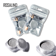 ROSALIND Silver Nail Gel Polish Chrome Pigment Decoration Nail Glitter Aluminum Flakes Magic Mirror Effect Powders Sequins 2024 - buy cheap