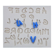 Molde de silicone com letras do alfabeto 3d, placa de mensagens, molde para decoração de bolo, sabão, fondant, ferramenta de decoração de chocolate, 1 peça 2024 - compre barato