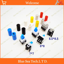 200 Pcs 7 color Tactile Push Button Switch Cap,tact micro switch button Cap,fit 7*7mm;8*8*mm;8.5*8.5mm,switch is not include 2024 - buy cheap