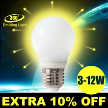 Led Lamp E27 220V 3w 4w 5w 7w 10w 12w SMD Led Bulb E27 360 Degree White Warm White Energy Saving Led Light Brand Wholesale Lot 2024 - купить недорого