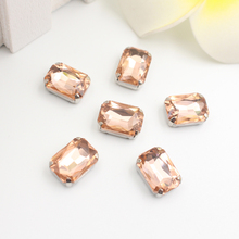 Piedras de cristal para coser diamantes de imitación, piedras rectangulares con garra para coser, bolsos, zapatos 2024 - compra barato
