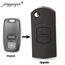 Jingyuqin-carcasa de entrada sin llave para coche Mazda, carcasa con 2 botones, Control remoto, reemplazo de llave, 2, 3, 6, 323, 626 2024 - compra barato
