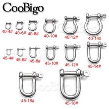 50pcs Adjustable D/Bow Shackle Stainless Steel 14 types M4~M18 Buckle Paracord Bracelet Parachute Cord Outdoor Travel Kits 2024 - buy cheap
