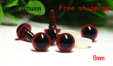 Free shipping!!!200pcs/lot 8mm Red crystal Safety Eyes with washer 2024 - buy cheap