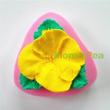 Mom&Pea 0763 Free Shipping Flower Shaped Silicone Mold Cake Decoration Fondant Cake 3D Mold Food Grade 2024 - buy cheap