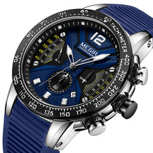 MEGIR Men Sport Watch Top Brand Luxury Chronograph Silicone Strap Quartz Military Big Dial Watches Clock Male Relogio Masculino 2024 - buy cheap