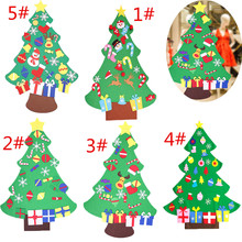 DIY fieltro árbol de Navidad Año Nuevo de 2022 niños regalo juguetes de Navidad árbol adornos de Navidad para la decoración de Casa niños juguete 2024 - compra barato