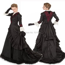 Customer to order!19 century Black Lace Vintage costume Victorian dresses Halloween Cosplay dresses Renaissance dress HL-135 2024 - buy cheap