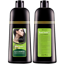 Mokeru 1pc 500ml Natural Organic Noni Fruit Extract Black Hair Dye Shampoo Gray Hair Cover Permanent Black Hair Color Shampoo 2024 - buy cheap