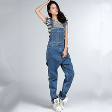 Frete grátis estilo boyfriend moda 2021 tamanho grande 28-46 macacão jeans jardineira calças hiphop macacão e macacão alto feminino 2024 - compre barato