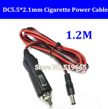 Portable 12V Car Cigarette lighter plug cable with DC 5.5mm*2.1mm male connector for car charger Extension Socket Cord 5pcs/lot 2024 - buy cheap