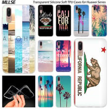 california trees Beach Surf Travel Tropical Case for Huawei P30 P20 P10 P9 P8 Lite 2017 P30 P20 Pro Mini P Smart 2019 Plus Cover 2024 - buy cheap