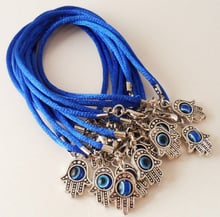 Pulsera de cadena azul estilo Hamsa Fátima mal de ojo para mujer, brazalete de la suerte a la moda, regalo, joyería, A22 2024 - compra barato