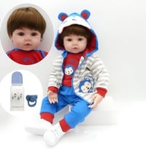 19-дюймовый 48 см силиконовые виниловые принцессы для малышей куклы lol оригинальные мальчиков кукла подарок на день рождения подарок ребенку играть дома игрушка кукла 2024 - купить недорого