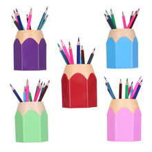 1pc New Mini Pencil Pot Holder Pen Storage Vase Stationery Gift Cup Makeup Brush Container Box Desk Organizer 2024 - buy cheap