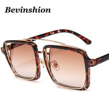 Brand Korean Big Frame Square Sunglasses Men Glasses Clear Double Beam Concave Double Layer Lens Oversized Vintage Glasses Women 2024 - buy cheap