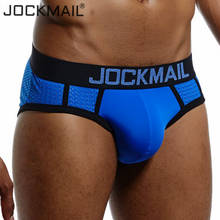 JOCKMAIL Brand men underwear Sexy Men Briefs Hollow Mesh Shorts calzoncillos slip Quick Drying Breathable Ice silk Gay Underwear 2024 - buy cheap