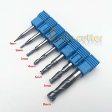 7pcs 2F Double Flute HRC55 Tungsten solid carbide NANO Coated CNC Router aluminum Steel End Mill milling cutter 1,2,3,4,5,6,8mm 2024 - buy cheap