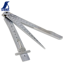 SHINWA Gap Wedge Feeler Stainless Steel hole Ruler Aperture Gauge Tapered ruler inner diameter ruler 2024 - buy cheap