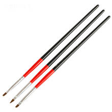 Wholesale 150pcs (50sets) of 3pcs Black+Red Handle Nail Art Design Pen Painting Pen Nail Art Brush Dotting Tool free shipping 2022 - купить недорого