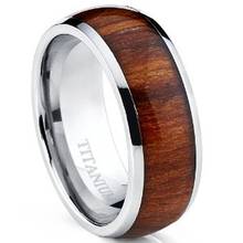 Мужское обручальное кольцо из чистого титана коричневого дерева камуфляжное Обручальное Кольцо мужское кольцо Помолвочные кольца для мужчин 2024 - купить недорого