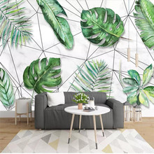 Custom wallpaper Nordic small fresh rainforest TV sofa bedroom wall decoration - high-grade waterproof material 2024 - buy cheap