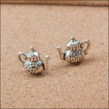 Penteado de prata antigo para bule de chá, enfeite diy artesanal para fazer joias. preço de fábrica 10x13mm * 16mm 2024 - compre barato