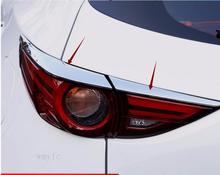 Estilo do carro corpo traseiro cauda traseira luz quadro da lâmpada vara abs chrome guarnição painel 4 pçs para mazda CX-5 cx5 2nd gen 2017 2018 2024 - compre barato