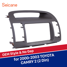 Seicane 2 DIN Car Radio Panel Fascia Stereo Face Plate Install Frame Trim Bezel in dash For TOYOTA CAMRY Brown 202*102mm tools 2024 - buy cheap
