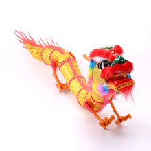 Modelo de brinquedo de pelúcia dragão fantoche com rosca marioneta dragão chinês pai-criança interação artesanato tradicional chinês 2024 - compre barato