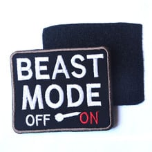 Beast Mode On Embroidery Patch Stripes Military Patch Tactical Emblem Badges Applique Decorative Embroidered Patches 2024 - buy cheap