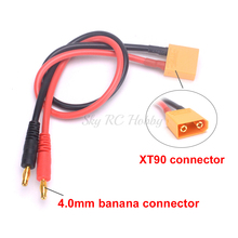 XT90 Male to 4.0mm banana connector with 30CM 12AWG Silicone Charger Wire Cable Lipo Battery Connect Cable for FPV RC Quadcopter 2024 - buy cheap