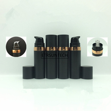 50pcs 15ml Black Empty Cosmetic Sample Bottle Airless Pump Skin Care Personal Care Plastic Airless Lotion Sample Container F2270 2024 - buy cheap