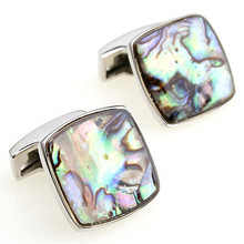 Retail Shell Series Male Colourful Pearl Sallei Square   Nail Sleeve 156152     Box   Cuff Links 2024 - buy cheap