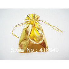 Free Shipping 100Pcs 9x12cm Golden Drawstring Organza Pouch Bag/Jewelry Bag,Christmas/Wedding Gift Bag 2024 - buy cheap