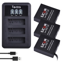 Tectra 3pcs SJCAM SJ7 Star Battery with LED 3-Slot USB Charger for SJCAM SJ7 Sports DV Camera Action Sports Camera Battery 2024 - buy cheap