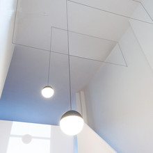 Современные подвесные светильники с черным стеклянным шаром, Подвесная лампа с длинной линией, кухонные принадлежности для гостиной, Скандинавская лампа с круглым светом 2024 - купить недорого