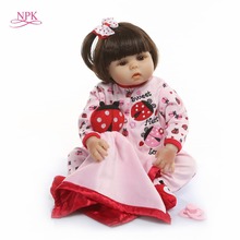 NPK Full Vinyl Silicone Reborn Baby Doll 48CM Alive Realistic Boneca Bebe Lifelike Real Girl Doll Reborn Birthday Christmas 2024 - buy cheap