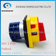 LW26 YMW26-20/2GS Rotary switch 2 postion OFF-ON 690V 20A Padlock 2 poles 8 terminals main switch emergency stop silver contact 2024 - buy cheap