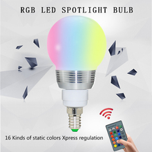 E27 E14 LED 16 Color Changing RGB Magic Light Bulb Lamp 85-265V 110V 120V 220V RGB Led Light Spotlight + IR Remote Control 2024 - buy cheap