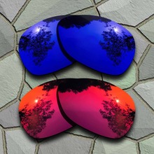 Óculos de sol violeta azul e violeta vermelho, lentes de substituição polarizadas para oakey crosshair 2012 2024 - compre barato