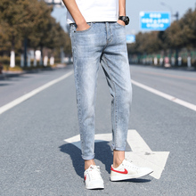 Calça jeans masculina, venda quente da moda para homens, calça comprida no tornozelo, lápis, tamanho total, nova primavera, 2019 2024 - compre barato