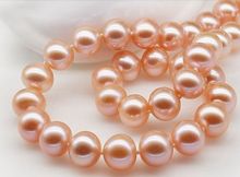 Charming 18"9-10 mm natural south sea genuine pink pearl necklace new clasp  ^^^@^Noble style Natural Fine jewe FREE SHIPPING 2024 - buy cheap