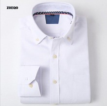 ZOEQO mens shirts casual shirt men long sleeve spring mens cotton shirts oxford dress shirt camisa masculina 2024 - buy cheap