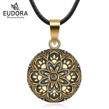 Eudora 20mm Copper Bronze Color Flower Mexican Bell Harmony Bola Ball Pendant Necklace for Pregnancy Women Vintage Jewelry B331 2024 - buy cheap
