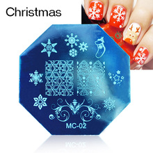 Christmas nail art templates lace Cartoon Flower Nail Art Stamping Template Image Plate Nail Stamping Plates Manicure Stencil 2024 - buy cheap
