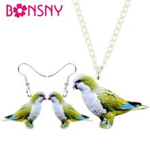 Bonsny conjunto de joias de acrílico brincos paraquedas com pingente de pássaro engraçado para mulheres meninas adolescentes presente ne + ea 2024 - compre barato